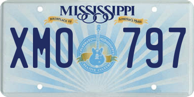 MS license plate XMO797
