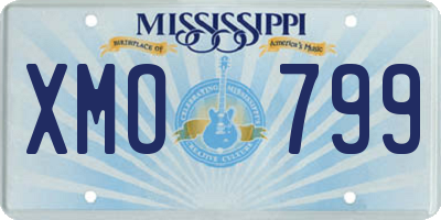 MS license plate XMO799