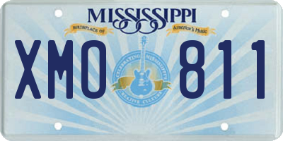 MS license plate XMO811