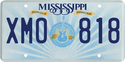 MS license plate XMO818