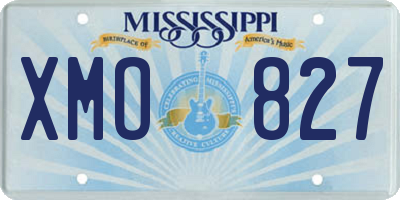 MS license plate XMO827
