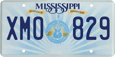 MS license plate XMO829