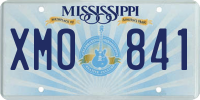MS license plate XMO841