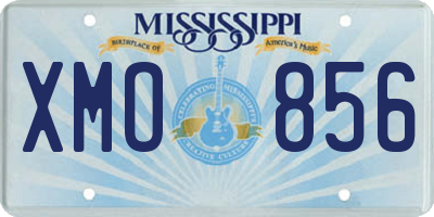 MS license plate XMO856