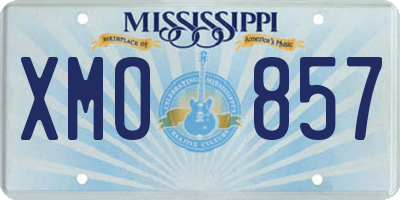 MS license plate XMO857