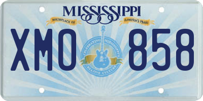 MS license plate XMO858