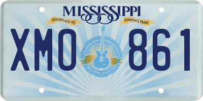 MS license plate XMO861
