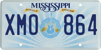 MS license plate XMO864