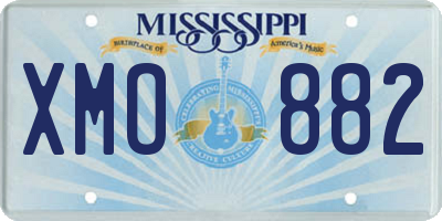 MS license plate XMO882