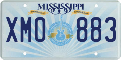 MS license plate XMO883