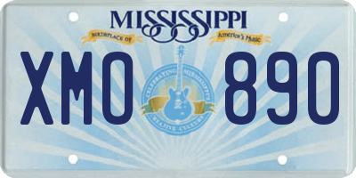 MS license plate XMO890