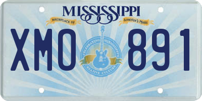 MS license plate XMO891