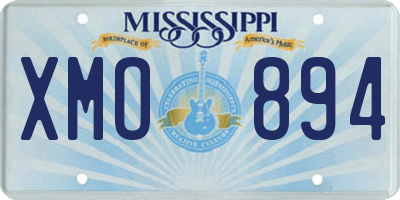 MS license plate XMO894