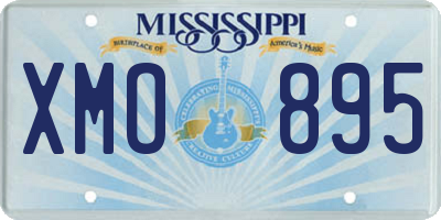 MS license plate XMO895