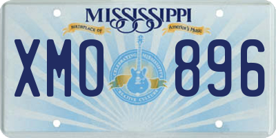 MS license plate XMO896