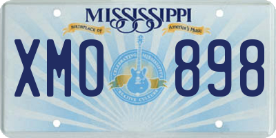 MS license plate XMO898