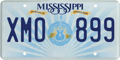 MS license plate XMO899