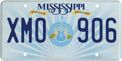 MS license plate XMO906