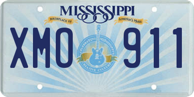 MS license plate XMO911