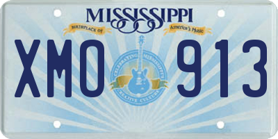 MS license plate XMO913