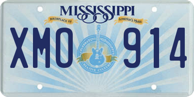 MS license plate XMO914
