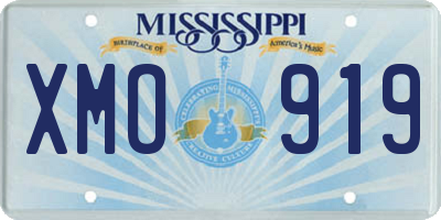 MS license plate XMO919