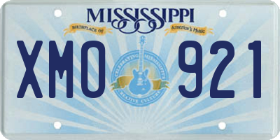 MS license plate XMO921