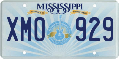 MS license plate XMO929