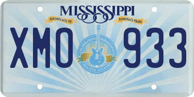 MS license plate XMO933
