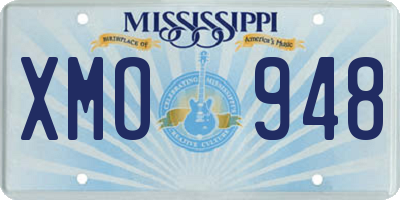 MS license plate XMO948