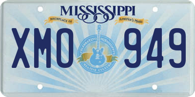 MS license plate XMO949