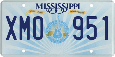 MS license plate XMO951