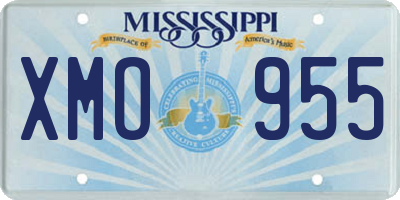 MS license plate XMO955
