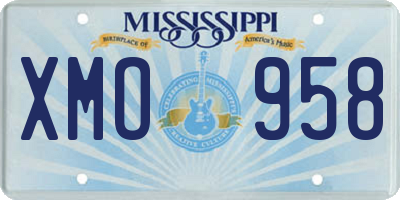 MS license plate XMO958