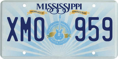 MS license plate XMO959