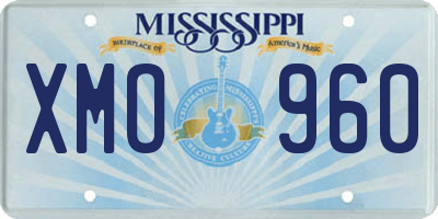 MS license plate XMO960