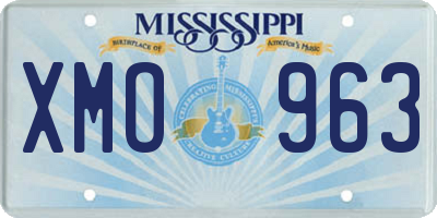 MS license plate XMO963
