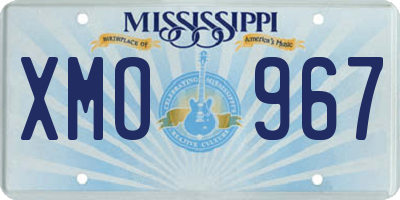 MS license plate XMO967