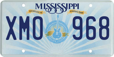 MS license plate XMO968
