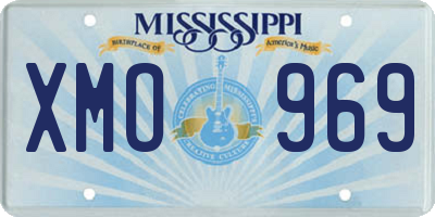 MS license plate XMO969