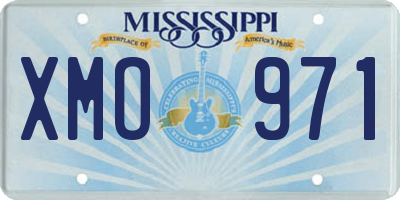 MS license plate XMO971