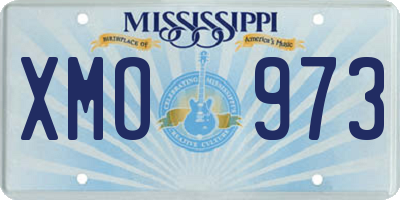 MS license plate XMO973