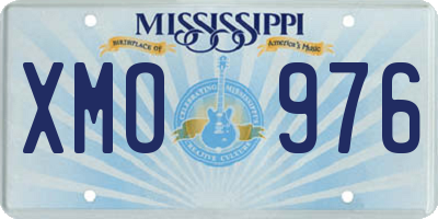 MS license plate XMO976