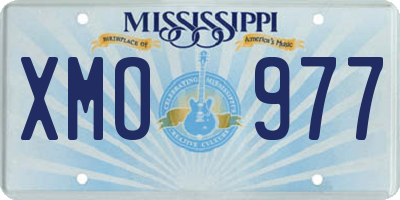 MS license plate XMO977