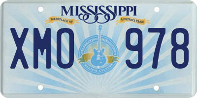 MS license plate XMO978
