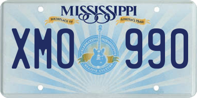 MS license plate XMO990