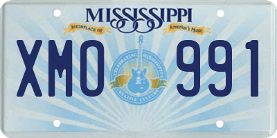 MS license plate XMO991
