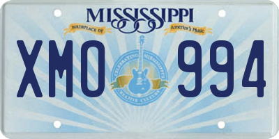 MS license plate XMO994