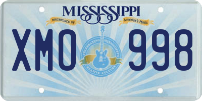 MS license plate XMO998