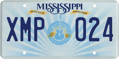 MS license plate XMP024